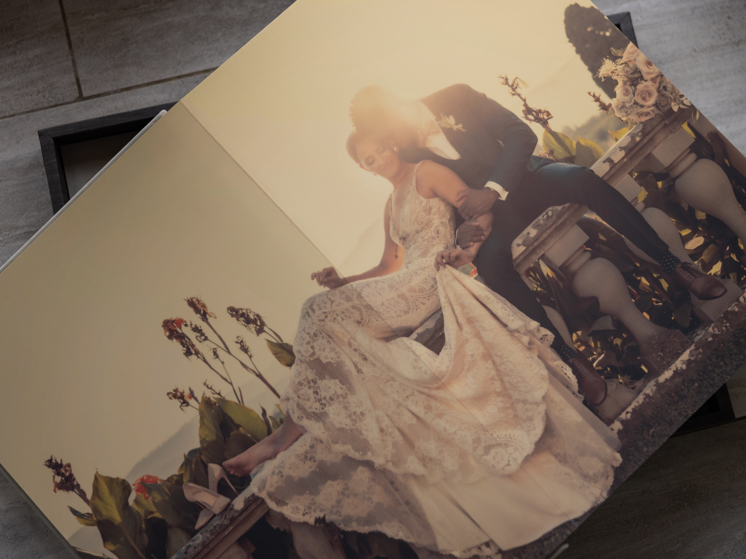 Handcrafted wedding album